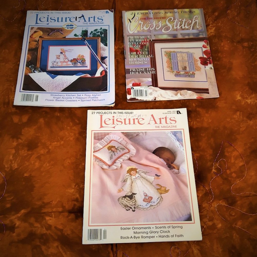 7 VNTG Cross Stitch Mags- Danish Flowers, Spring - Picture 3 of 10